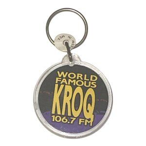 Vintage KROQ 106.7 FM World Famous Radio Station Promo Keychain Los Angeles